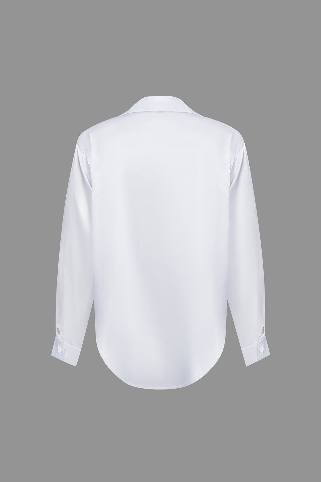 Blouse dames | Elegante blouse met satijn look en lange mouw