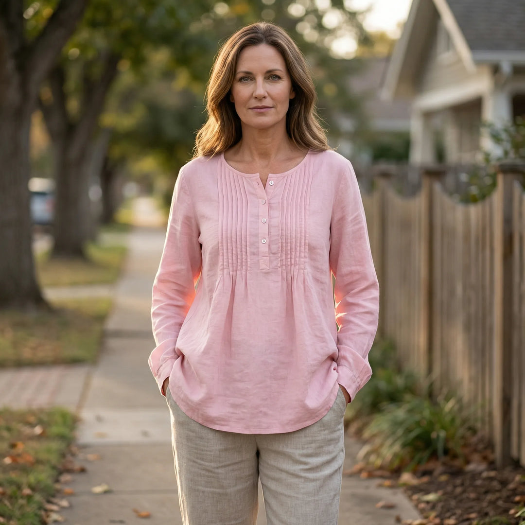 Blouse dames | Elegante plissé blouse