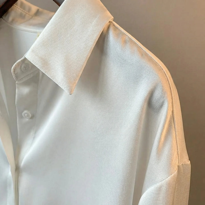 Blouse dames | Lange mouw blouse in losse pasvorm
