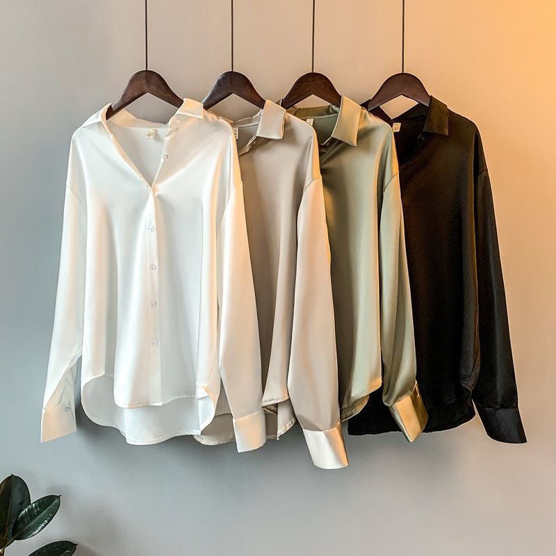 Blouse dames | Lange mouw blouse in losse pasvorm