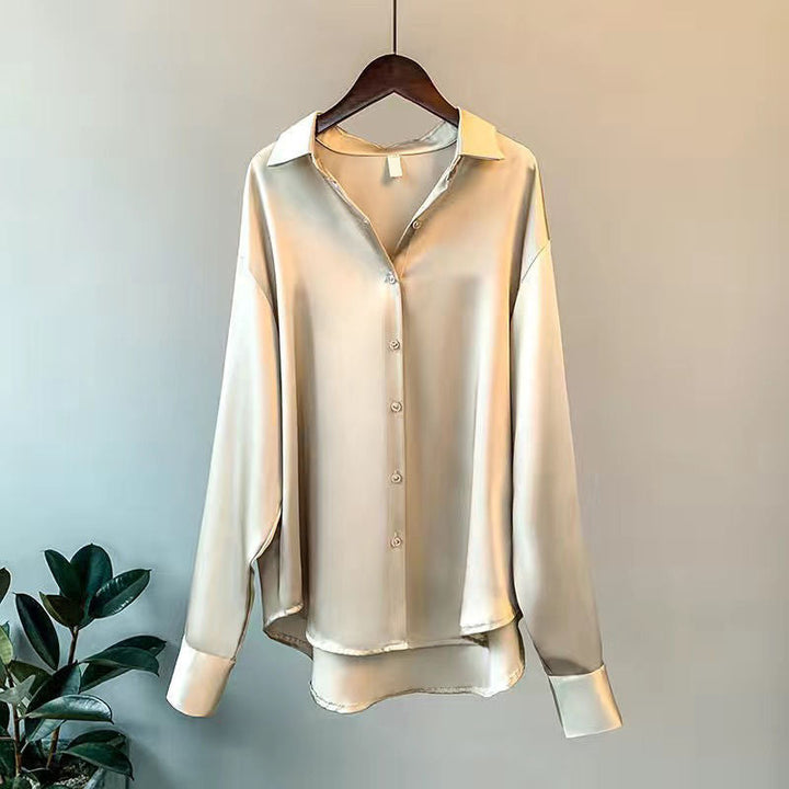 Blouse dames | Lange mouw blouse in losse pasvorm