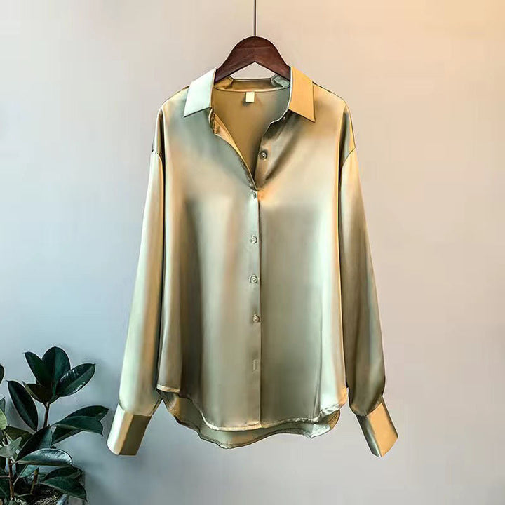 Blouse dames | Lange mouw blouse in losse pasvorm