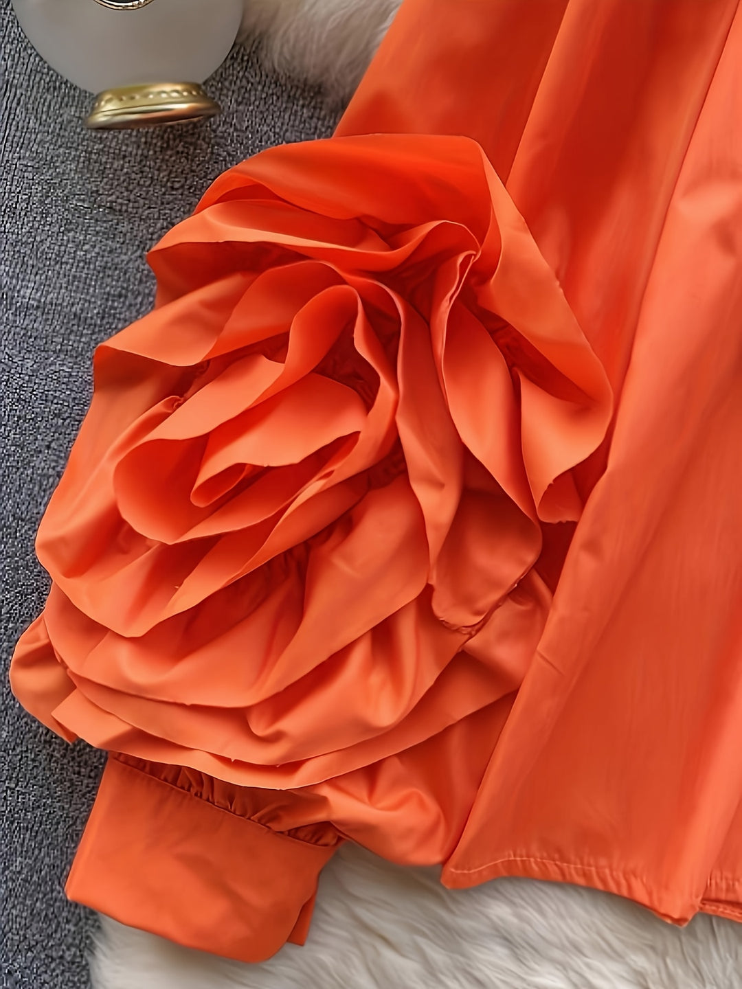 Blouse dames | Statement blouse met bloemenmouwen