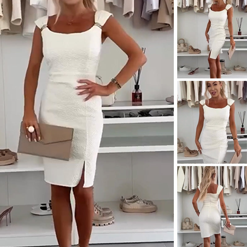 Bodycon jurk dames | Elegante midi jurk met split