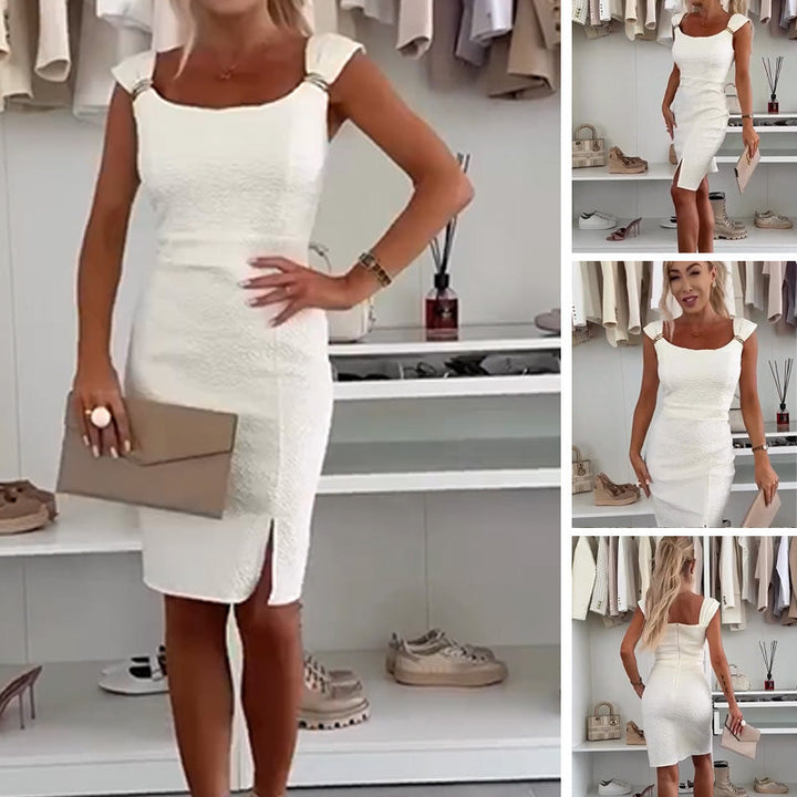 Bodycon jurk dames | Elegante midi jurk met split