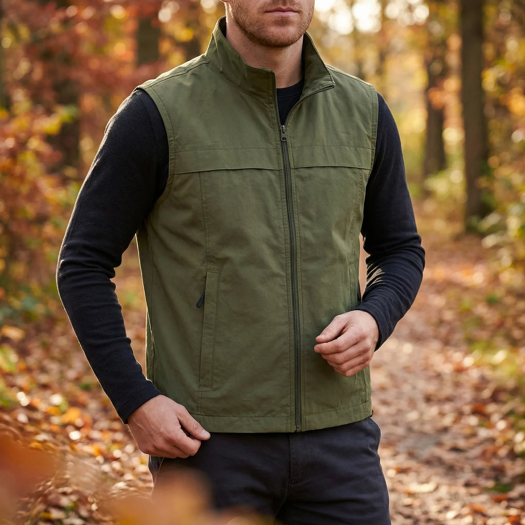 Bodywarmer heren | Sportieve bodywarmer met rits en zakken