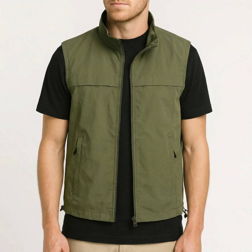 Bodywarmer heren | Sportieve bodywarmer met rits en zakken