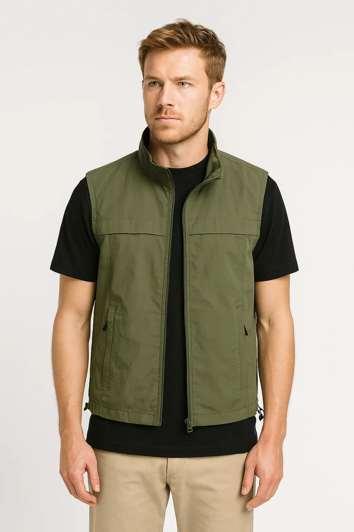 Bodywarmer heren | Sportieve bodywarmer met rits en zakken