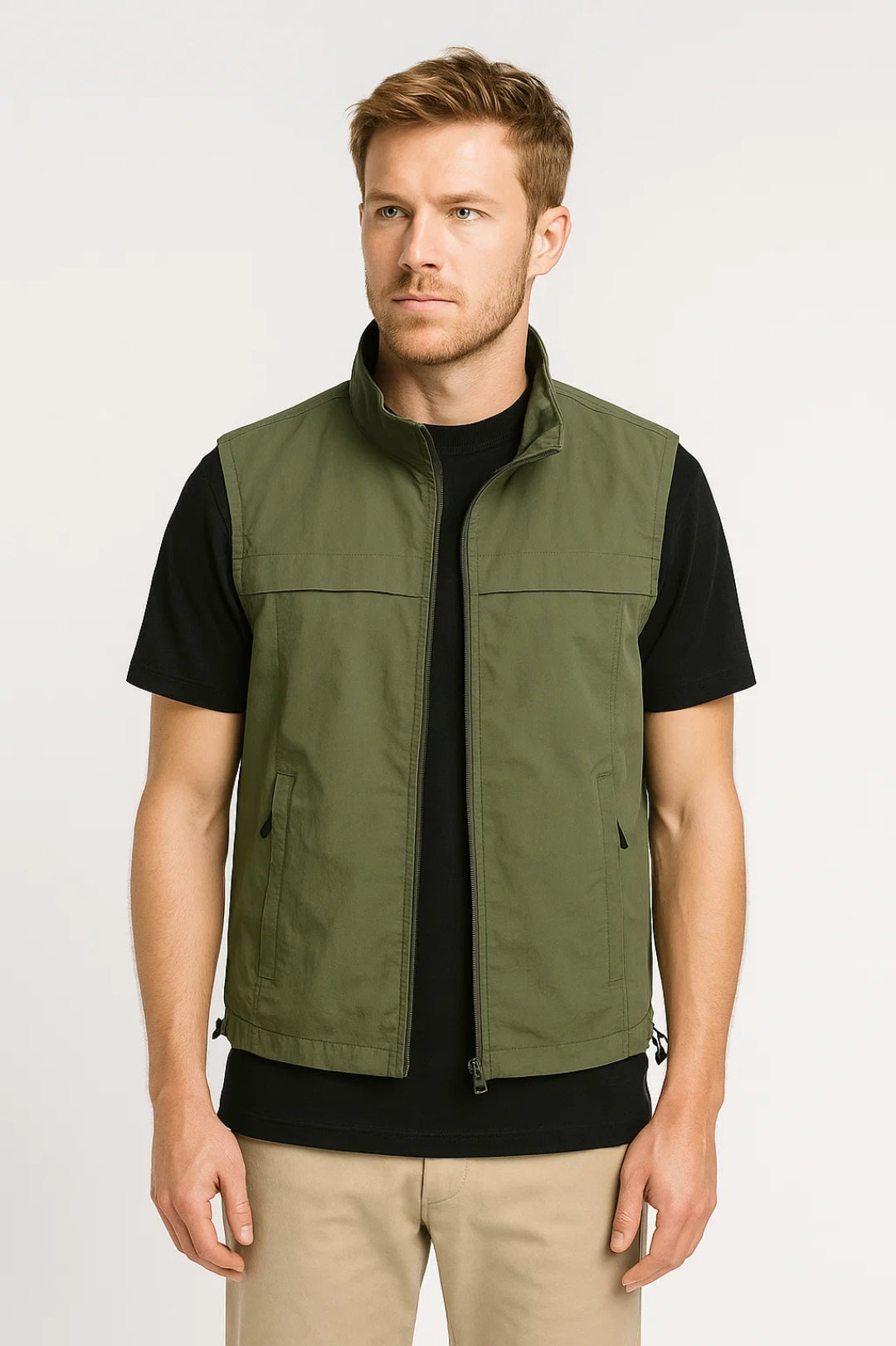 Bodywarmer heren | Sportieve bodywarmer met rits en zakken