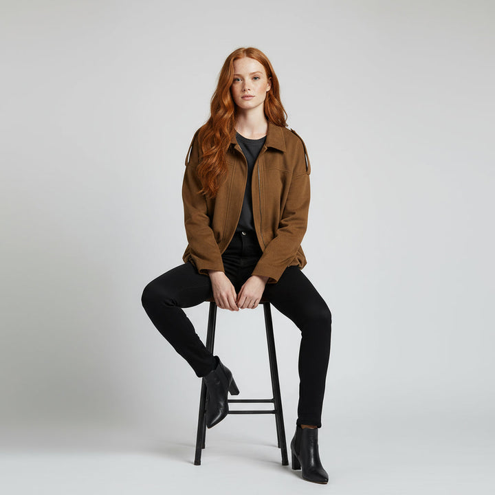 Bomberjack dames | Kort losvallend model met klassieke kraag