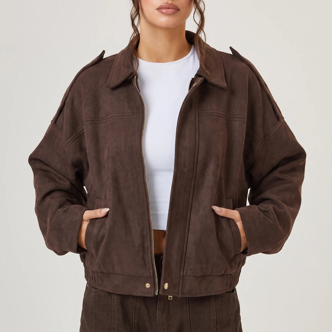 Bomberjack dames | Kort oversized model met ritssluiting