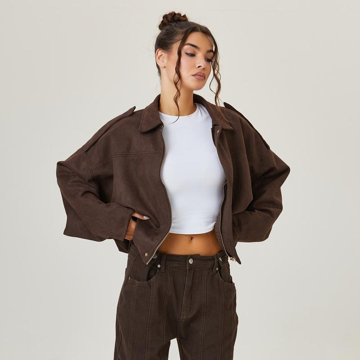 Bomberjack dames | Kort oversized model met ritssluiting