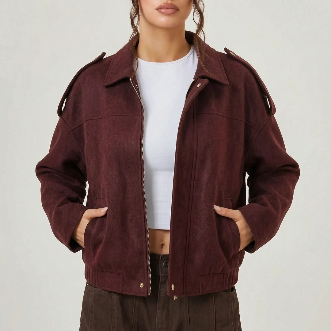Bomberjack dames | Kort oversized model met ritssluiting