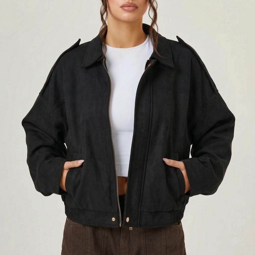 Bomberjack dames | Kort oversized model met ritssluiting