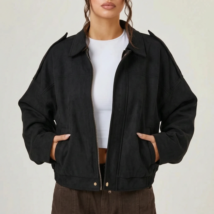 Bomberjack dames | Kort oversized model met ritssluiting