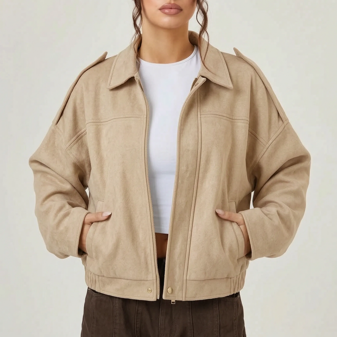Bomberjack dames | Kort oversized model met ritssluiting