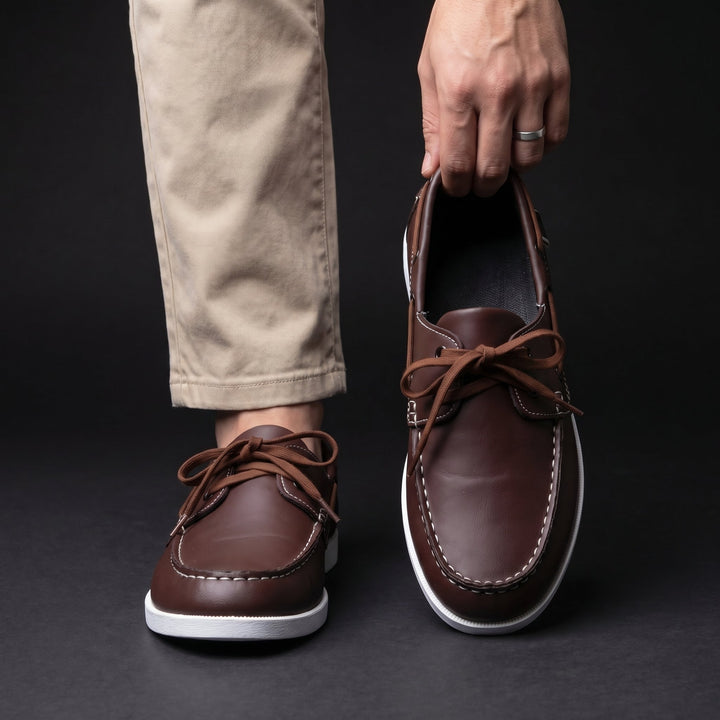  Bootschoenen heren | Casual instappers met rubber zool