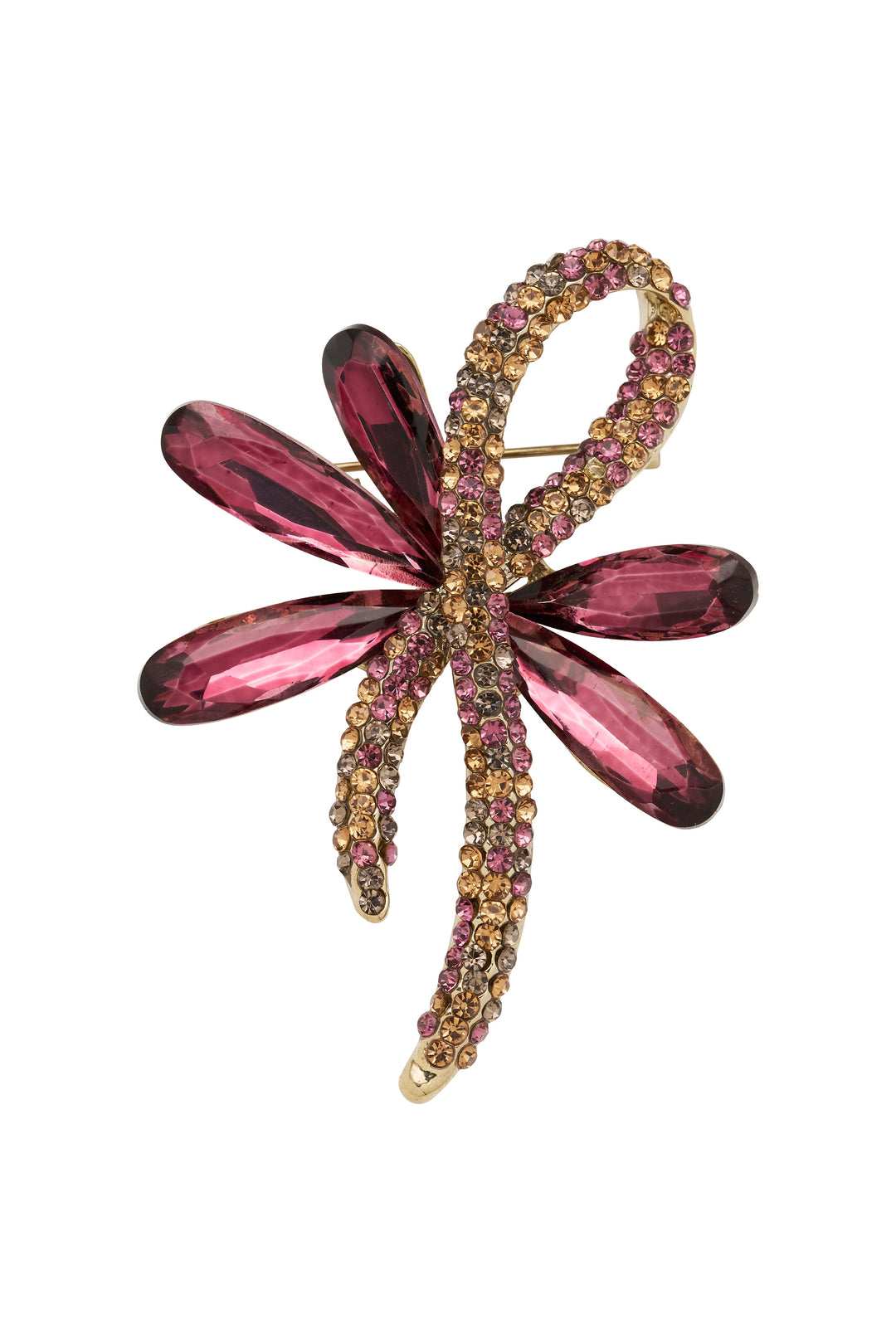 Broche dames | Decoratieve broche met kristallinten