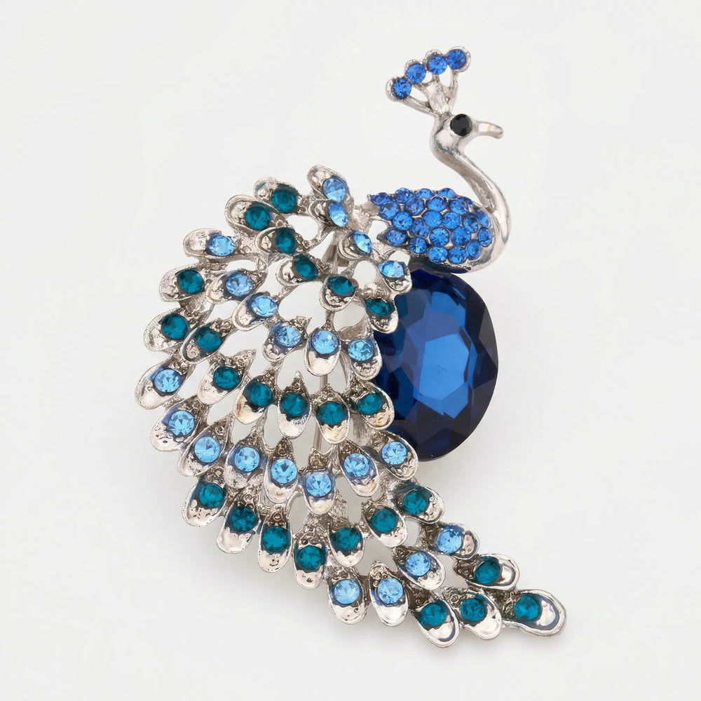 Broche dames | Decoratieve broche met pauwmotief