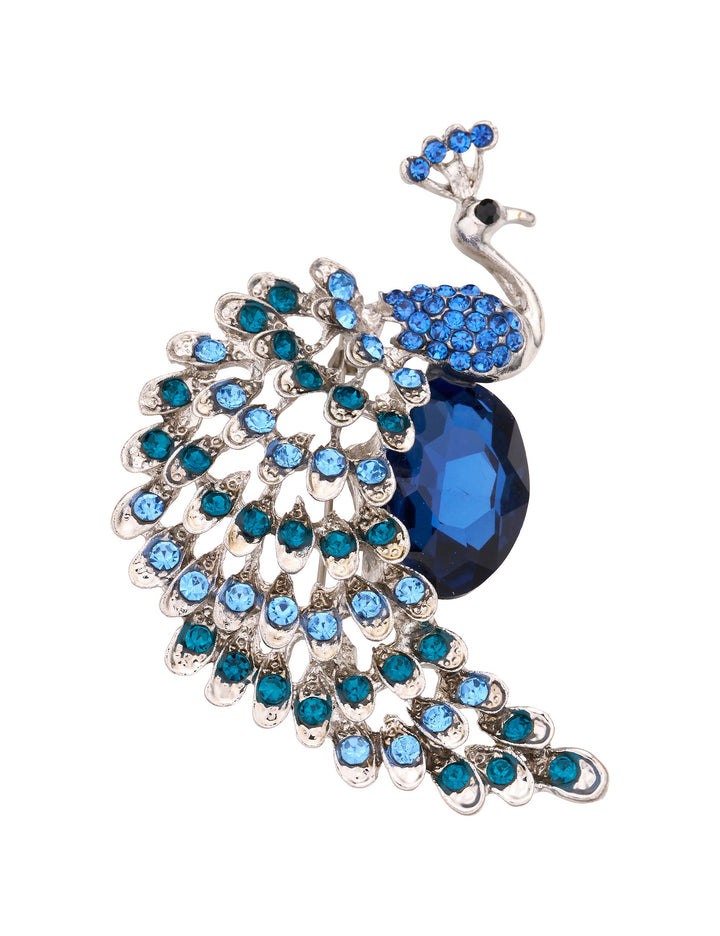 Broche dames | Decoratieve broche met pauwmotief