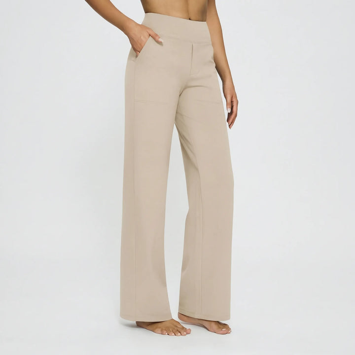 Broek dames | Hoge taille stretch broek | 1+1 Gratis