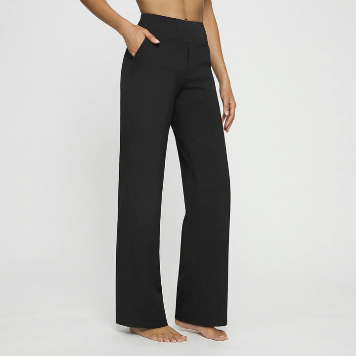 Broek dames | Hoge taille stretch broek | 1+1 Gratis