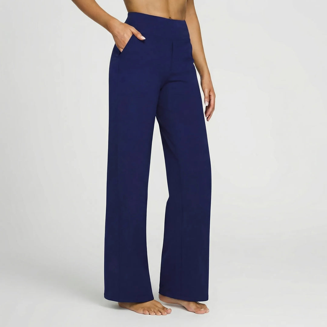 Broek dames | Hoge taille stretch broek | 1+1 Gratis