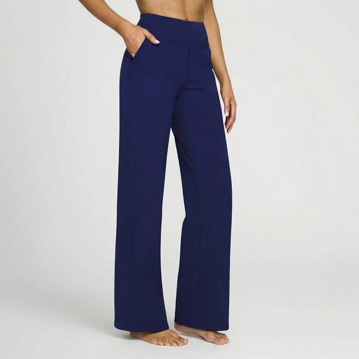 Broek dames | Hoge taille stretch broek | 1+1 Gratis