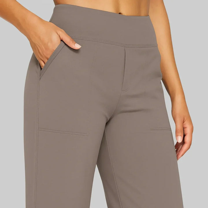 Broek dames | Hoge taille stretch broek | 1+1 Gratis