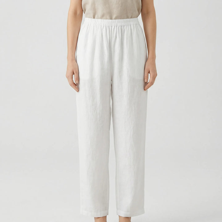 Broek dames | Linnen zomerbroek met elastische taille