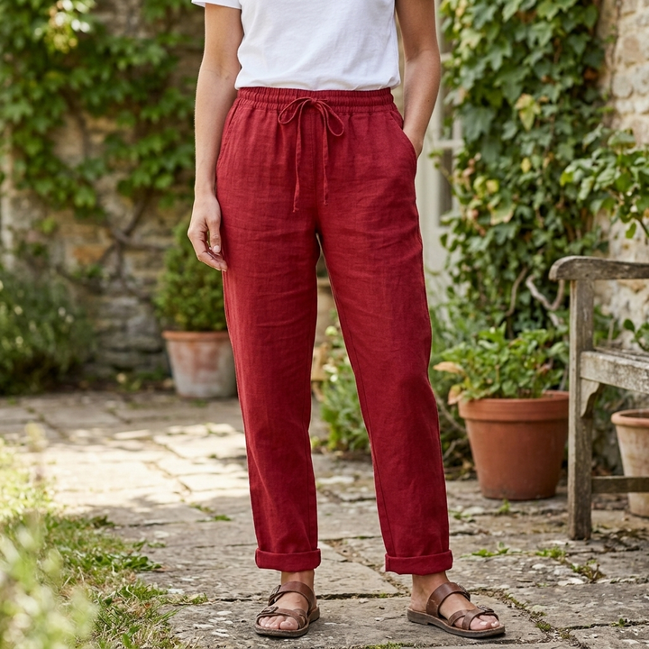 Broek dames | Luchtige zomerbroek met elastische taille