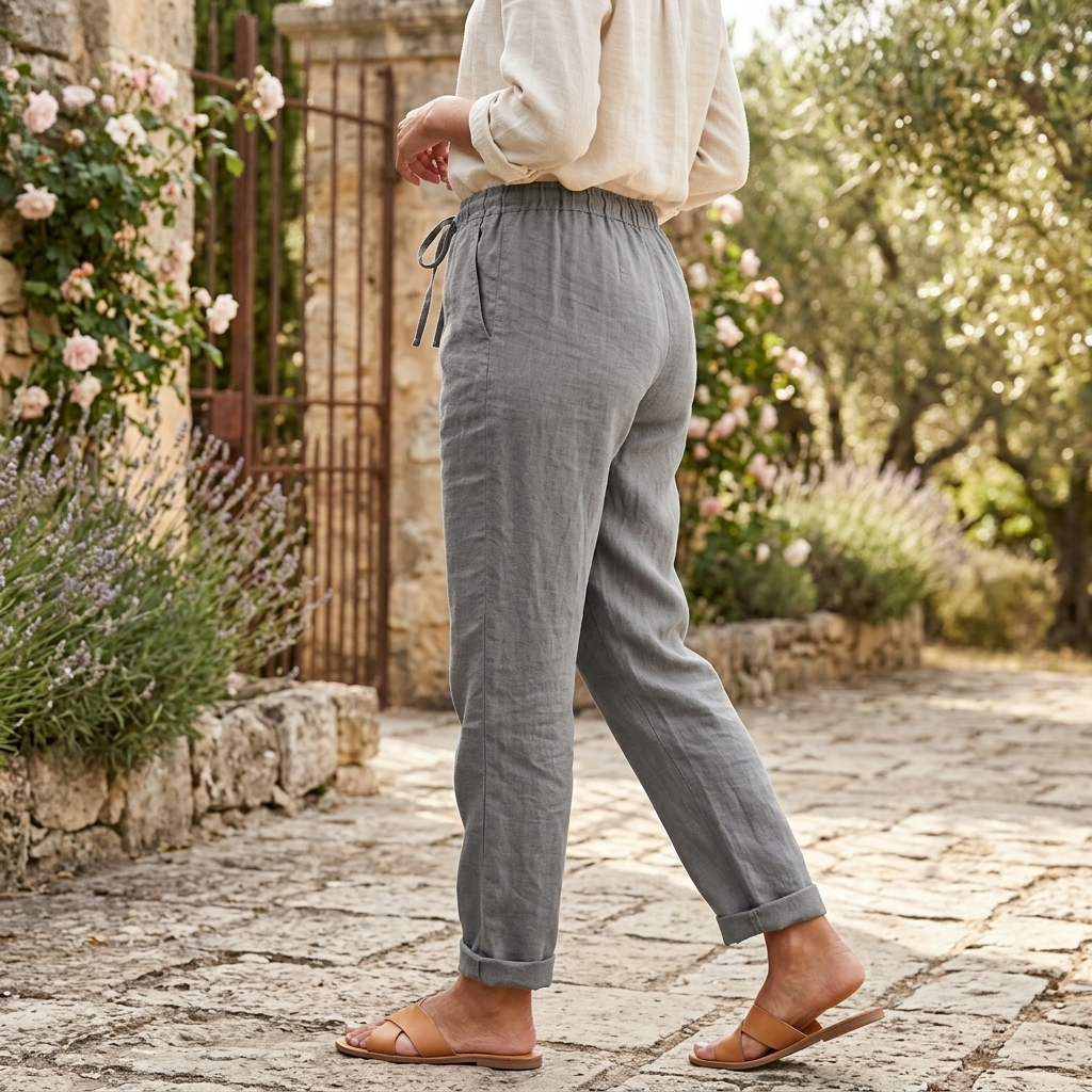 Broek dames | Luchtige zomerbroek met elastische taille
