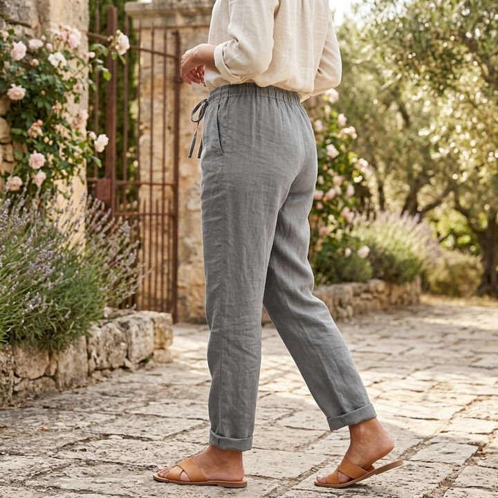 Broek dames | Luchtige zomerbroek met elastische taille