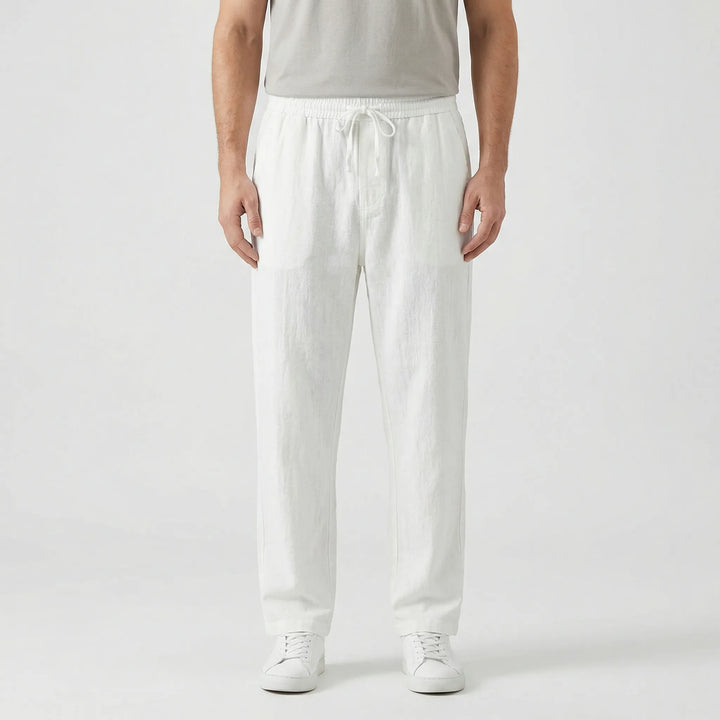 Broek heren | Linnen zomerbroek met elastische taille