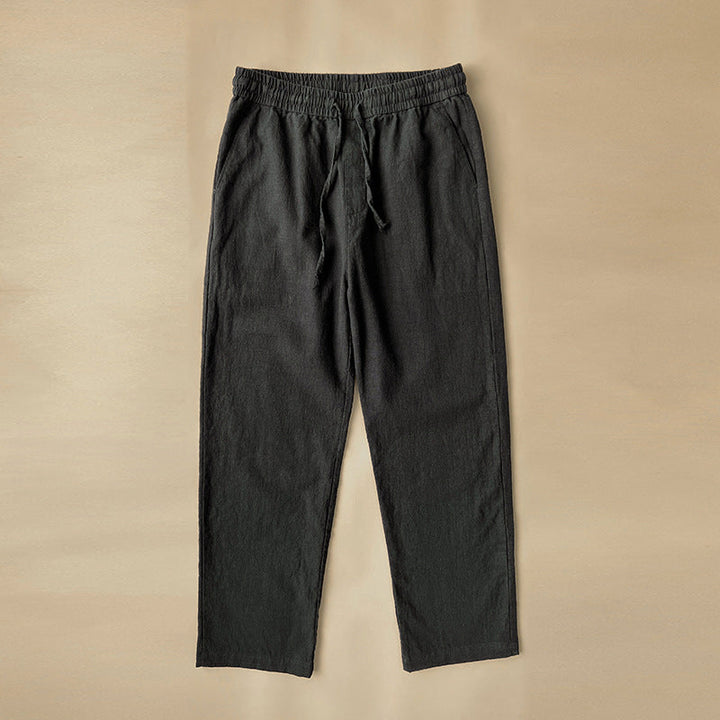 Broek heren | Linnen zomerbroek met elastische taille