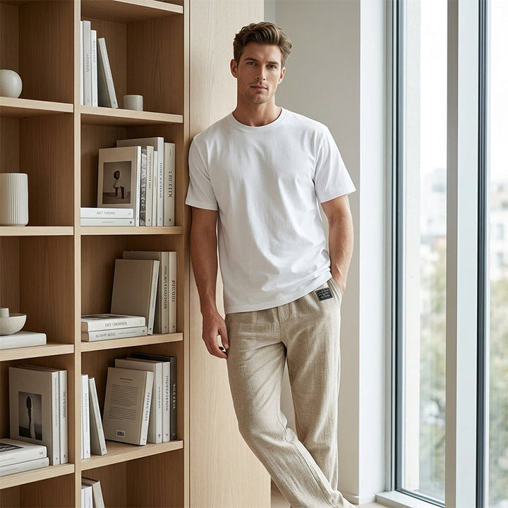 Broek heren | Luchtige casual broek met losse fit