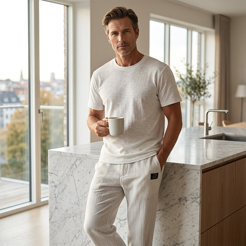 Broek heren | Luchtige casual broek met losse fit