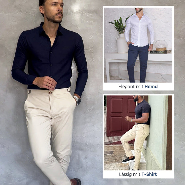 Broek heren | Slim fit broek met stretch
