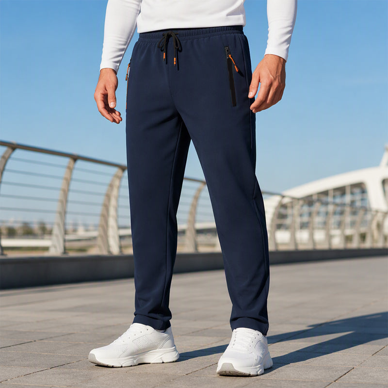 Broek heren | Warme fleece broek met ritszakken