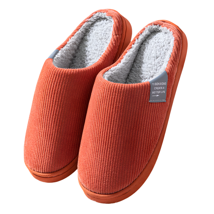 CosyRib | Warme ribstof pantoffels met voering