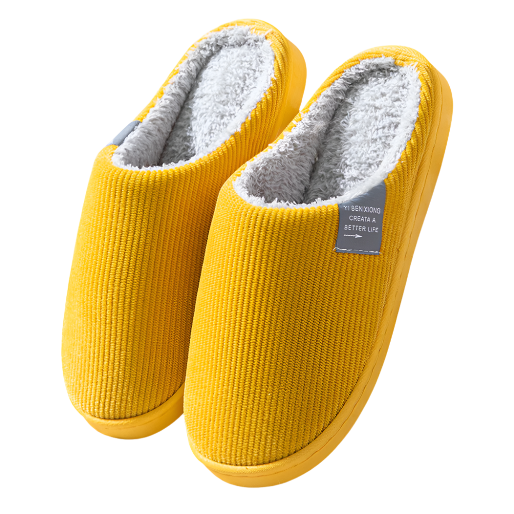 CosyRib | Warme ribstof pantoffels met voering