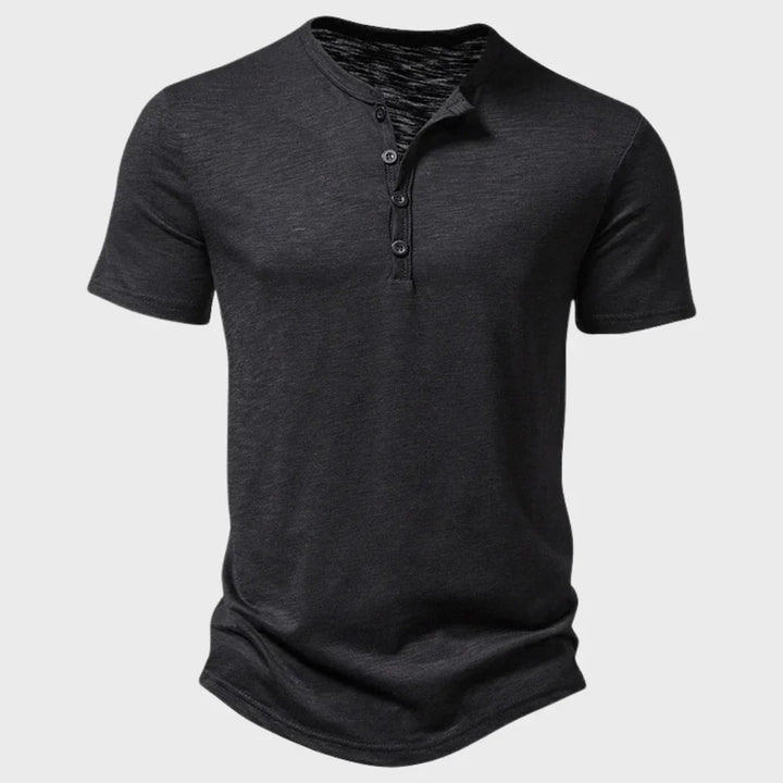 Henloft | Katoenen Henley t‑shirt voor heren