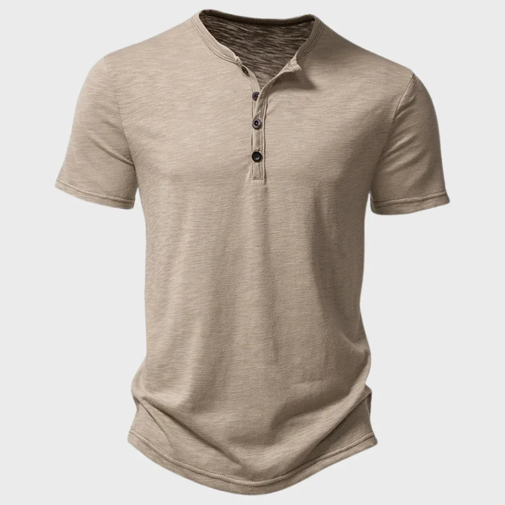 Henloft | Katoenen Henley t‑shirt voor heren