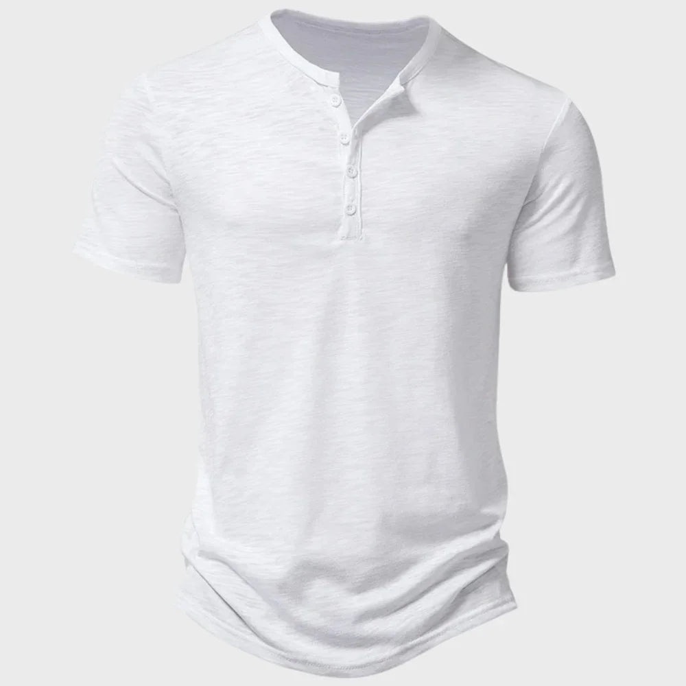 Henloft | Katoenen Henley t‑shirt voor heren