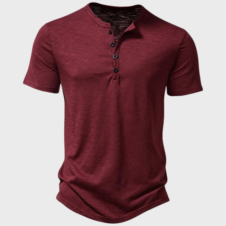 Henloft | Katoenen Henley t‑shirt voor heren