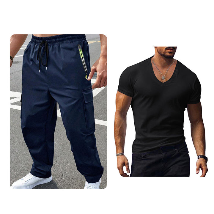 Cargo broek heren | Casual joggingbroek met zakken