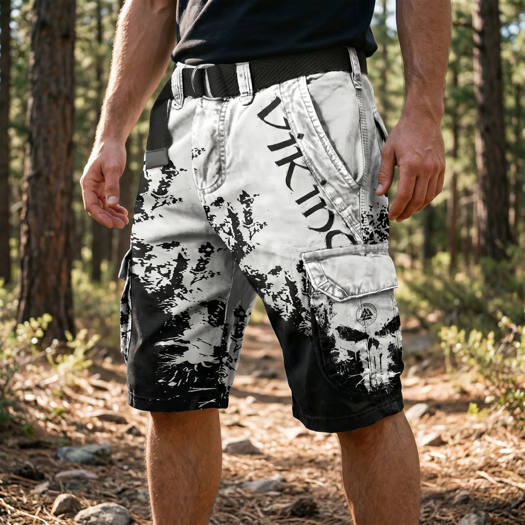 Cargo short heren | Korte broek met zakken en print