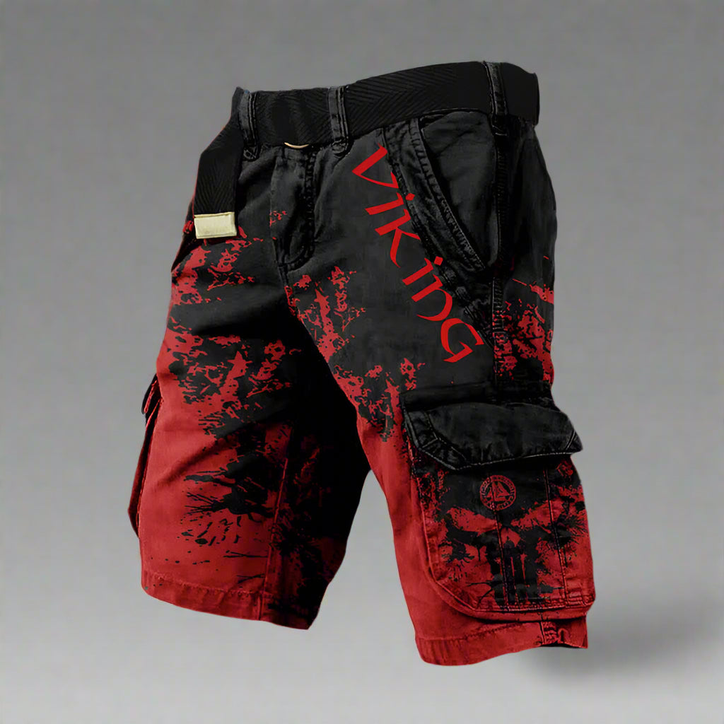 Cargo short heren | Korte broek met zakken en print
