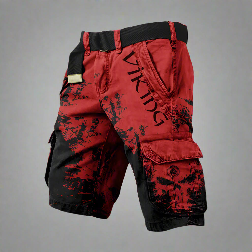 Cargo short heren | Korte broek met zakken en print
