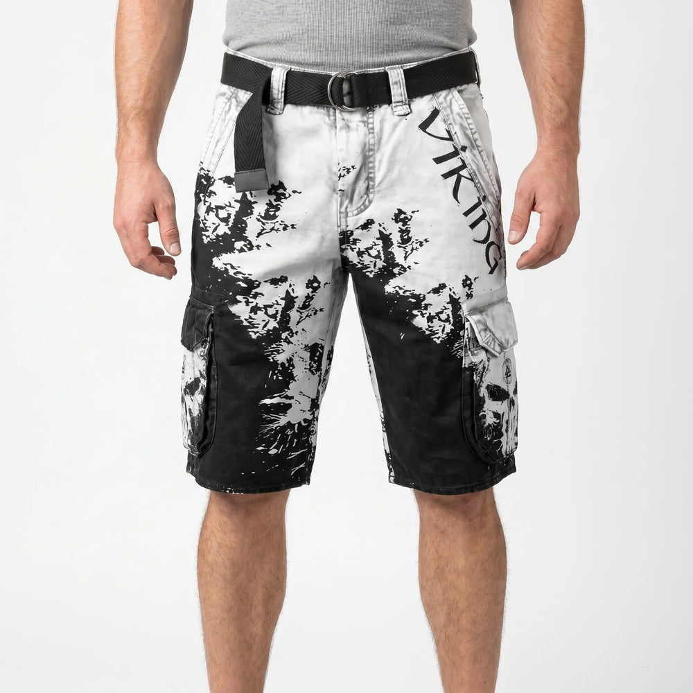 Cargo short heren | Korte broek met zakken en print